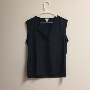 J.CREW / Simple Black Button Blouse / size 10